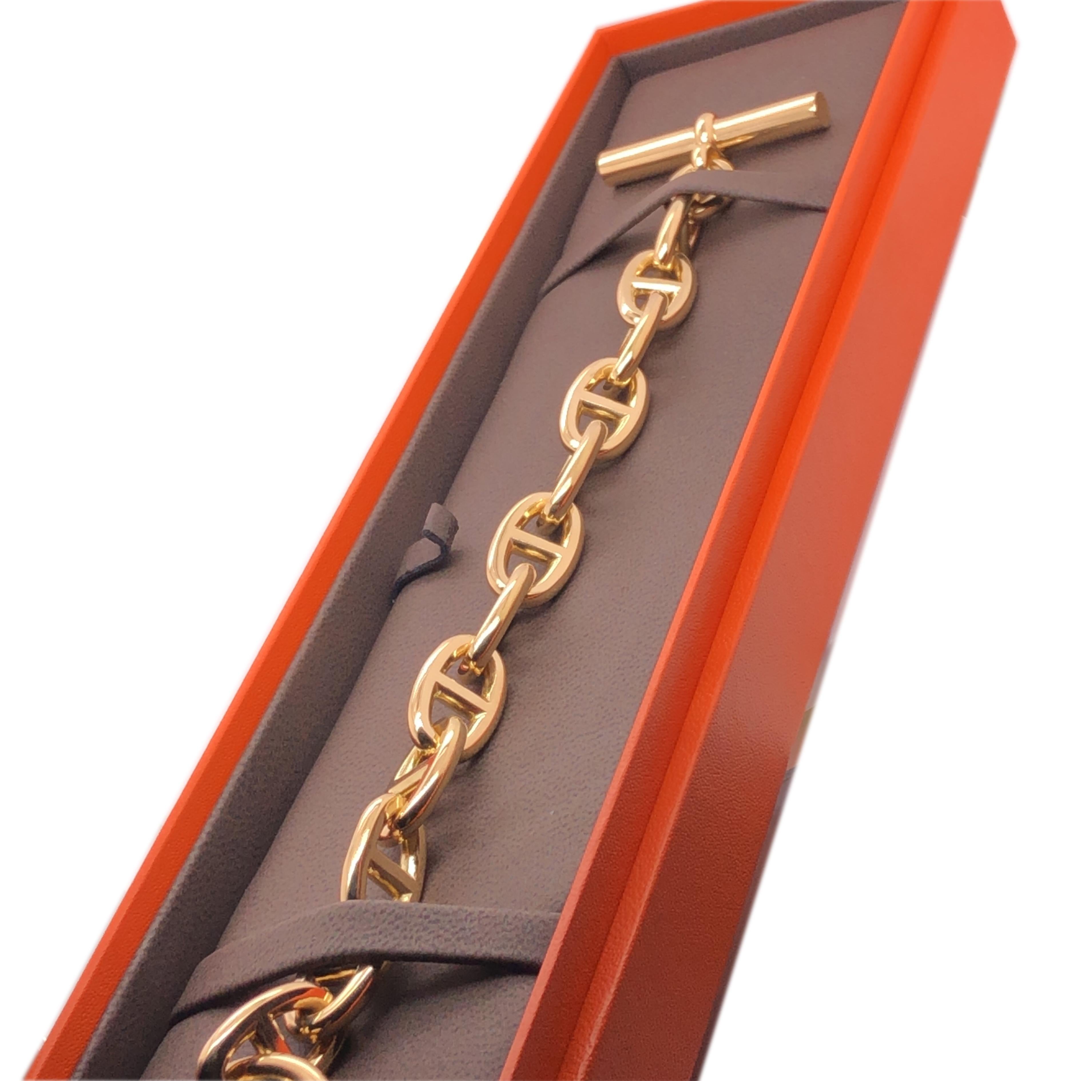 Hermès Chaine d' Ancre Yellow Gold Bracelet, circa 1985 In New Condition In Valenza, IT
