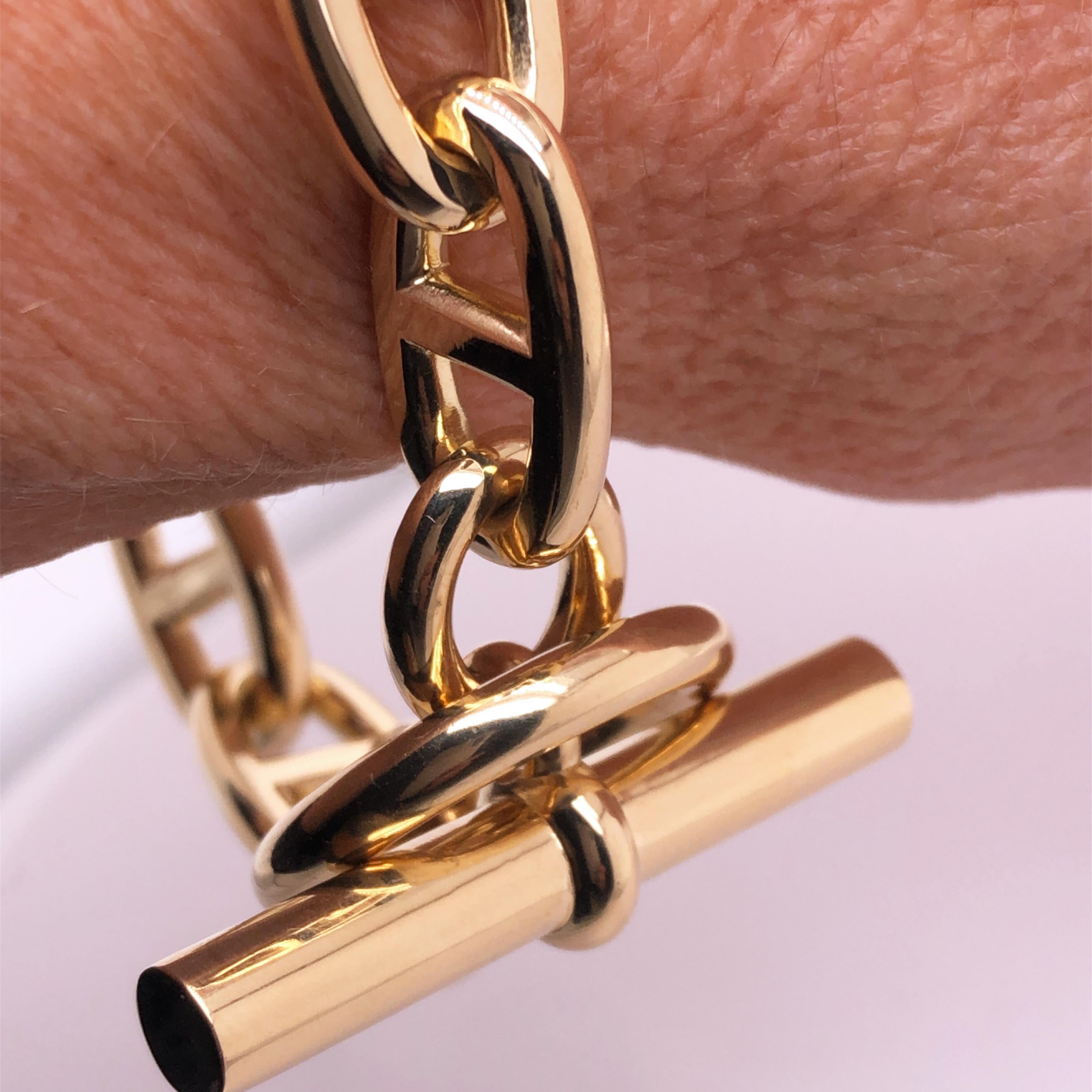 Hermès Chaine d' Ancre Yellow Gold Bracelet, circa 1985 1