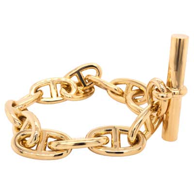 Hermes Chaine d'Ancre Bracelet In Pink Gold at 1stDibs