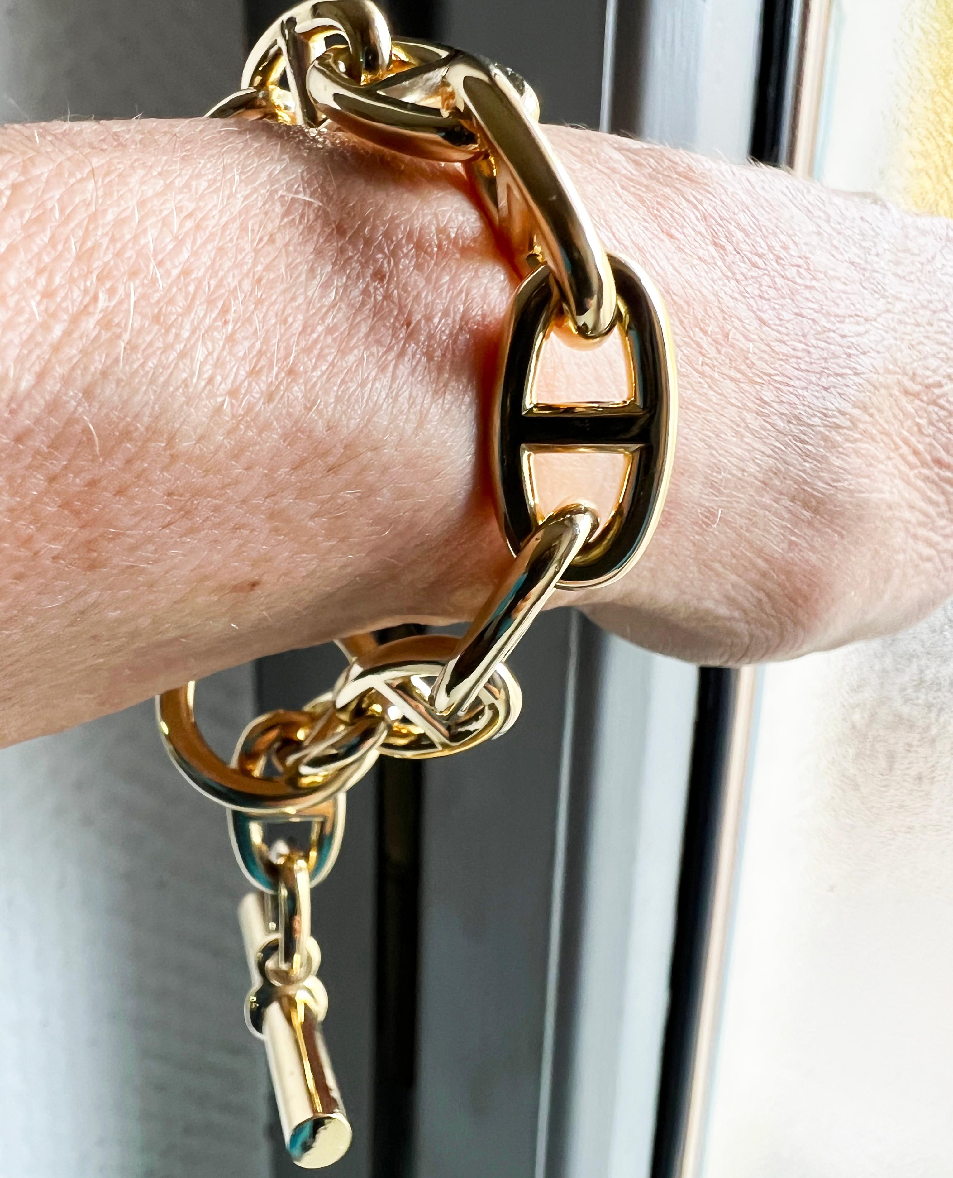 Hermès Chaine D' Ancre Yellow Gold Bracelet Large Size, circa 1995 4