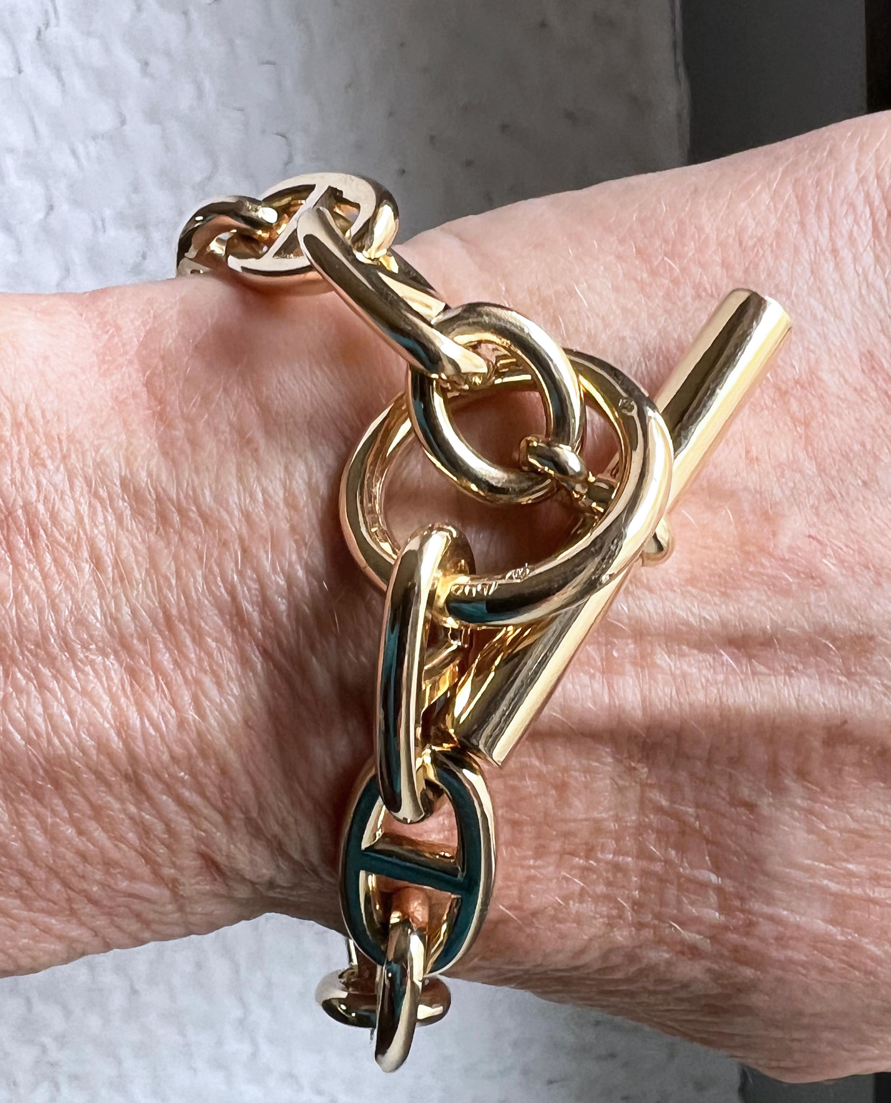 Hermès Chaine D' Ancre Yellow Gold Bracelet Large Size, circa 1995 7