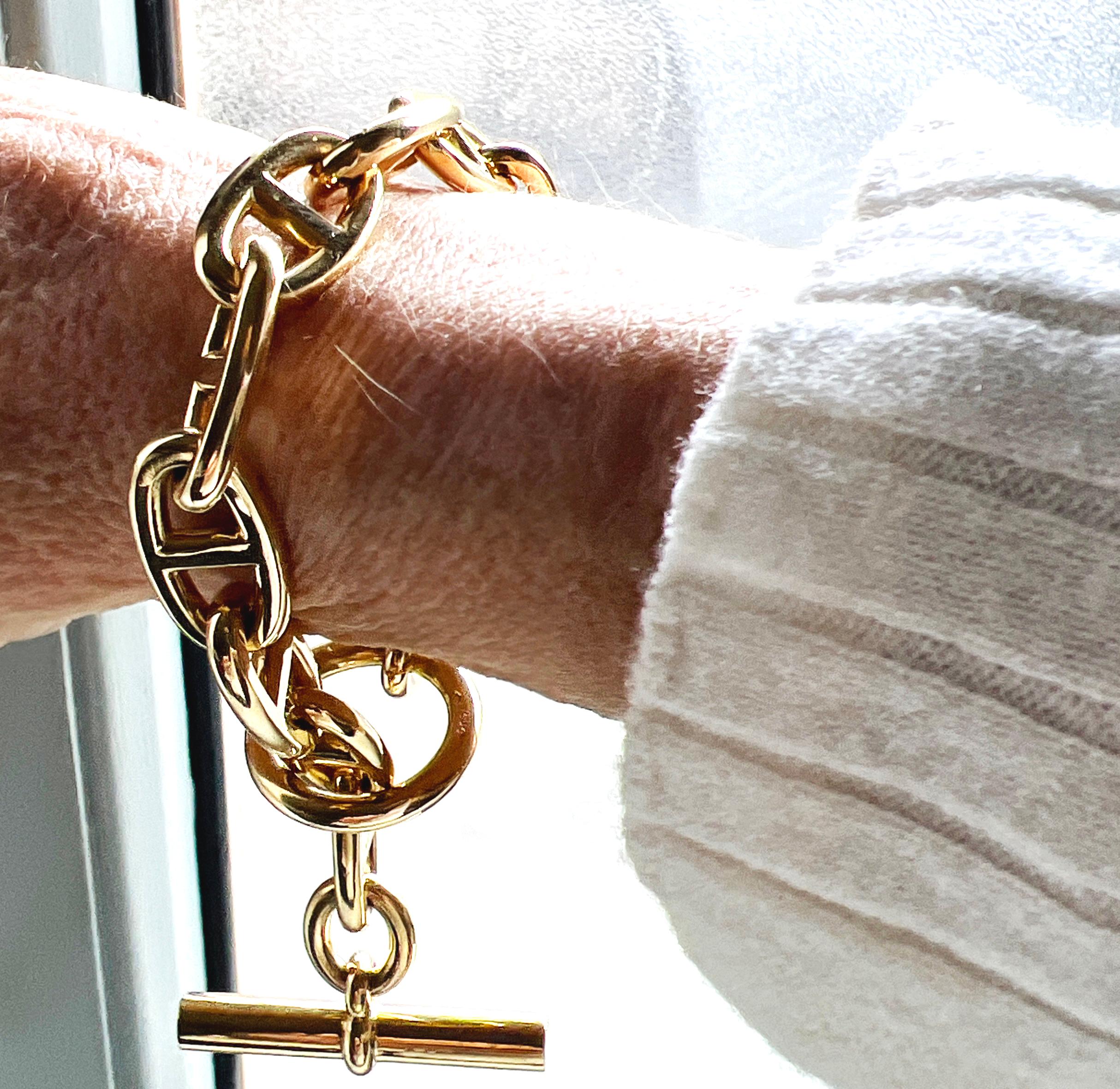 Hermès Chaine D' Ancre Yellow Gold Bracelet Large Size, circa 1995 9