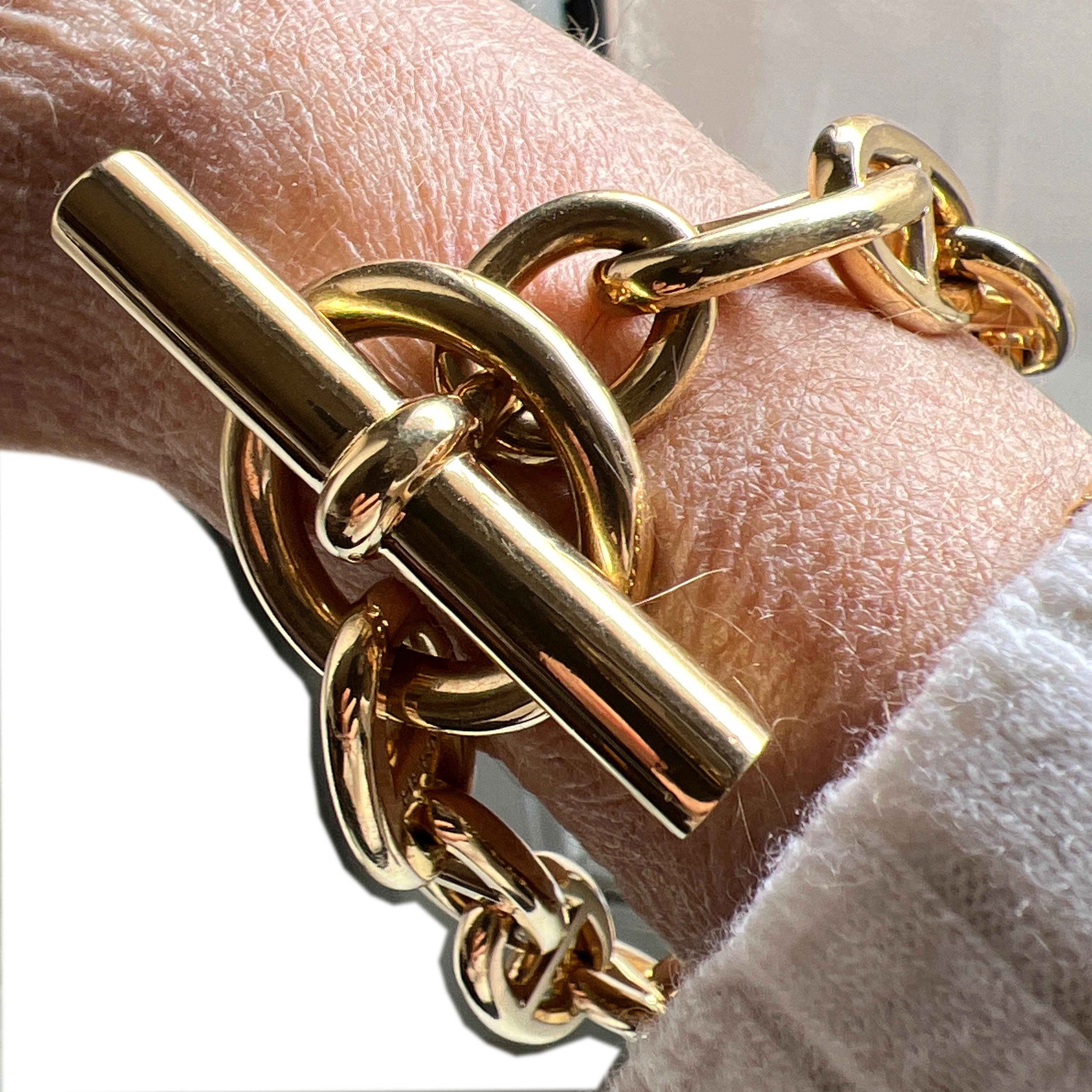 Hermès Chaine D' Ancre Yellow Gold Bracelet Large Size, circa 1995 8