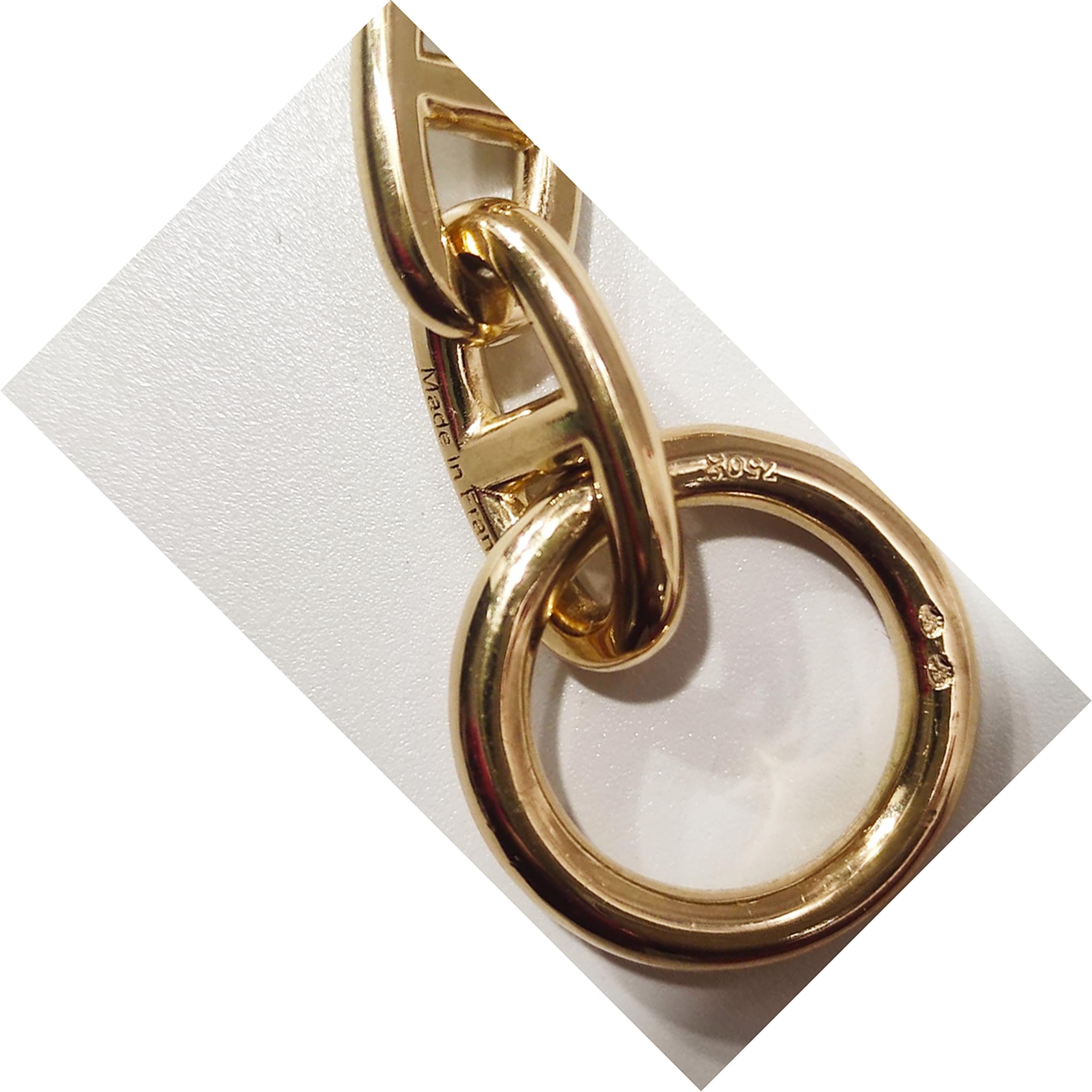 Hermès Chaine D' Ancre Yellow Gold Bracelet Large Size, circa 1995 In Excellent Condition In Valenza, IT