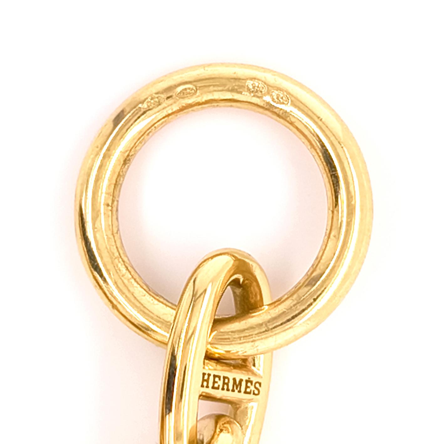Women's Hermès Chaine D' Ancre Yellow Gold Bracelet Large Size, circa 1995