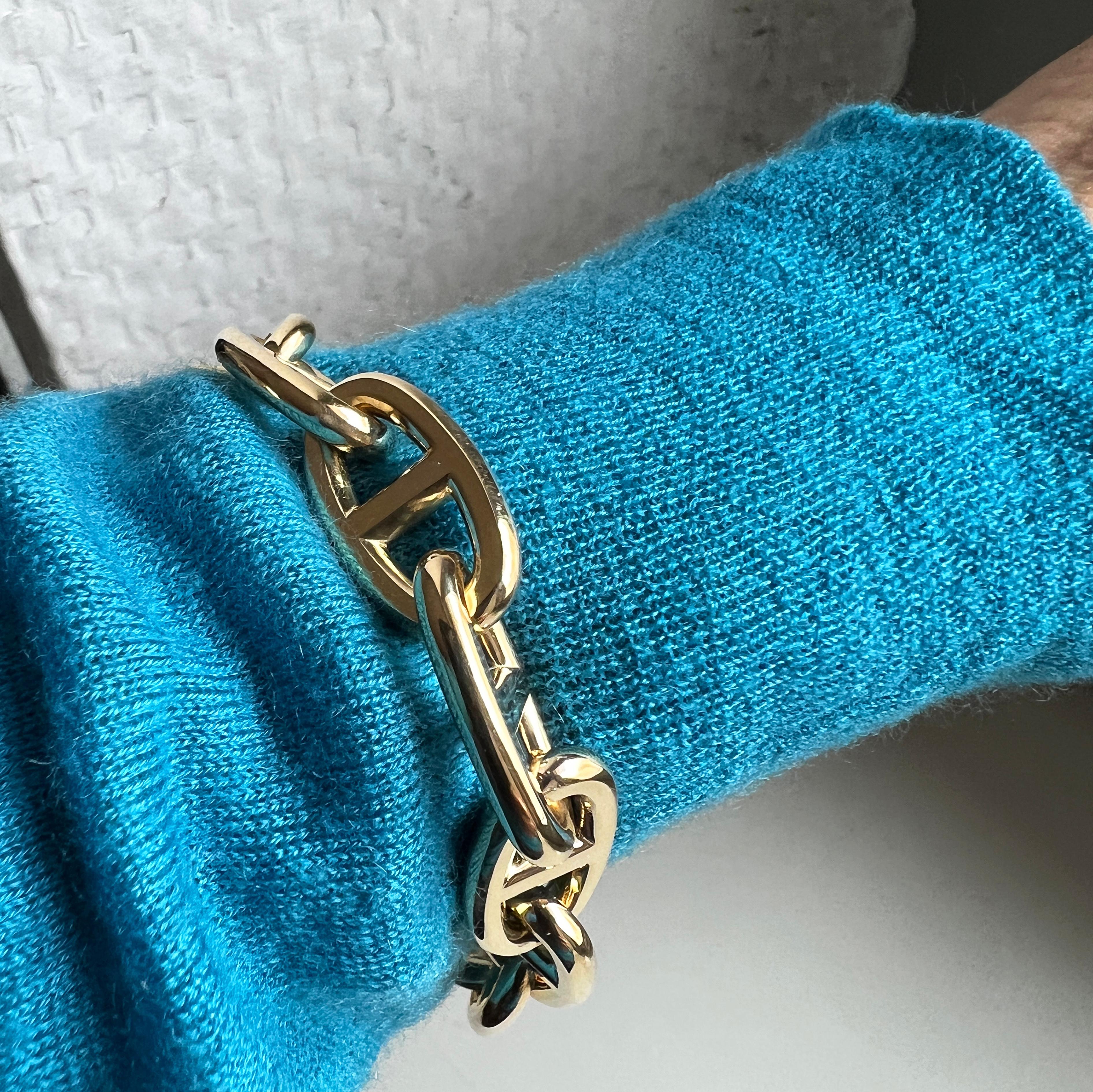 Hermès Chaine D' Ancre Yellow Gold Bracelet Large Size, circa 1995 4
