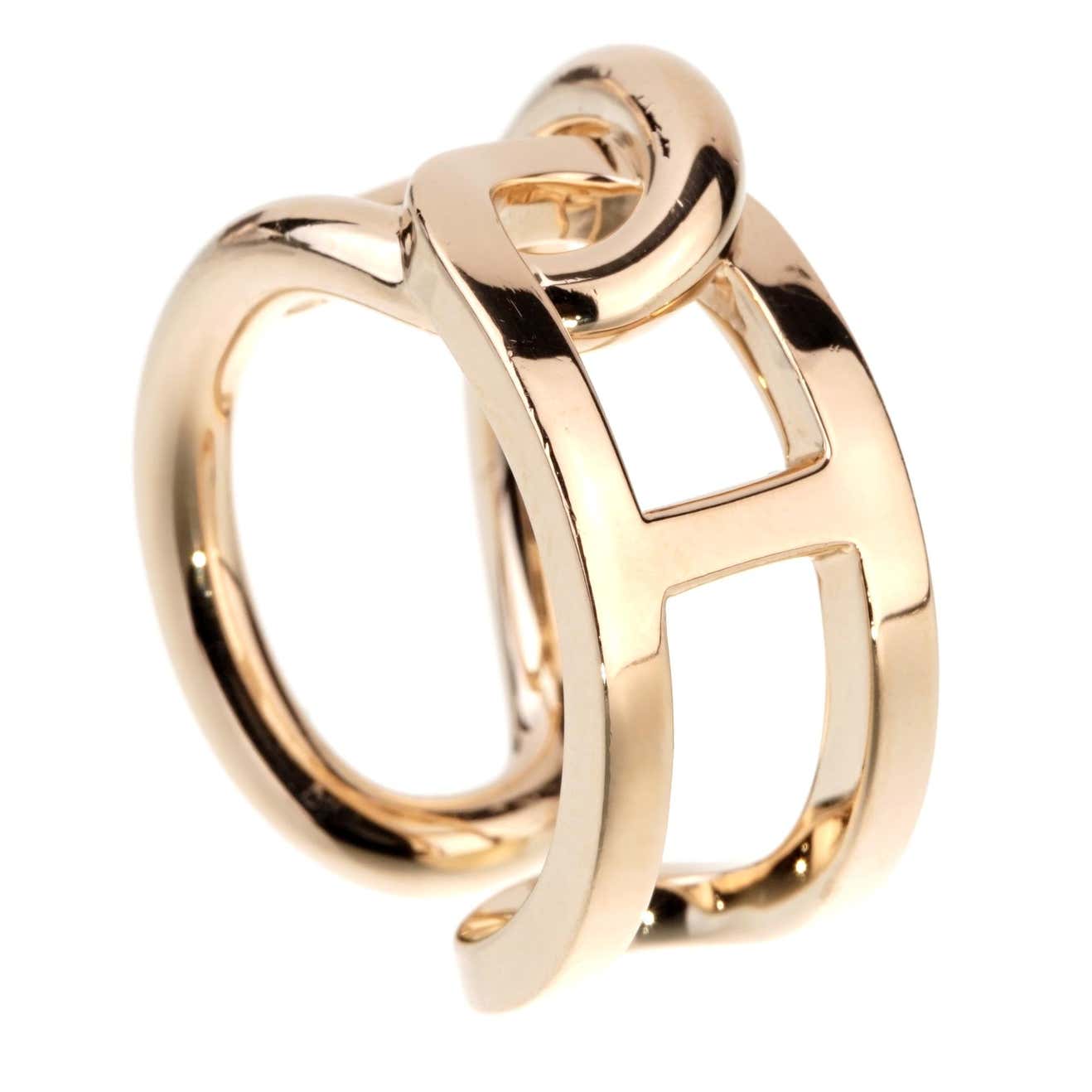 Hermes Chaine D Ancre Yellow Gold Ring For Sale at 1stDibs | hermes ...