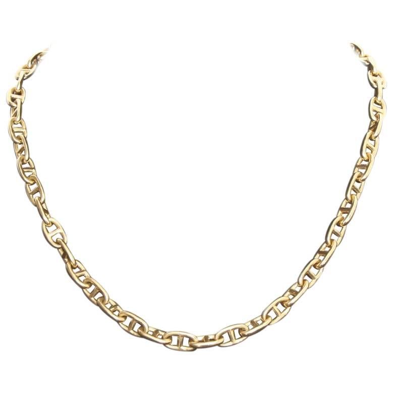 Hermes Chaine D'Ancre 18 Karat Yellow Gold Necklace