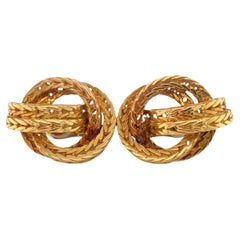Hermès Chaine d'Ancre 18K Gold Knot Earrings