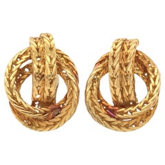 Boucles d
oreilles Chaine d
Ancre en or 18K