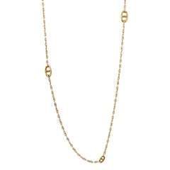 Hermes Chaine d'Ancre 18k Gold Sautoir Necklace