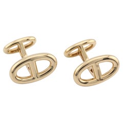 Hermes Chaine D'Ancre 18K Rose Gold Cufflinks