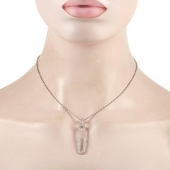 Hermès Chaîne d'Ancre 18K White Gold Diamond Necklace