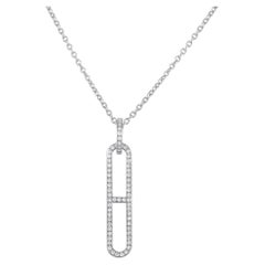 Hermès Chaîne d'Ancre 18K White Gold Diamond Necklace