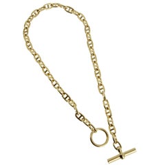 Hermes Chaine d'Ancre 1960s Yellow Gold Toggle Necklace