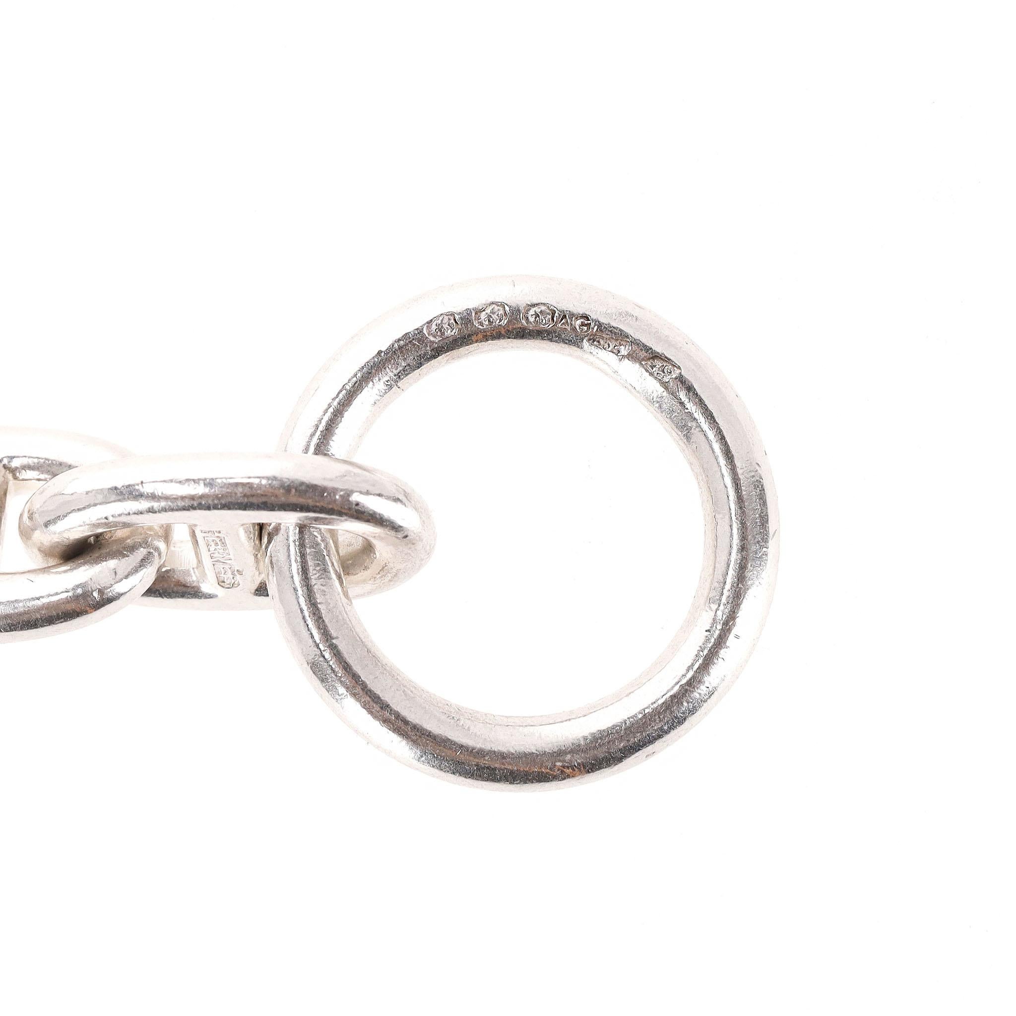 Hermes Chaîne d’Ancre 925 Sterling Silver Large Long Necklace For Sale 6