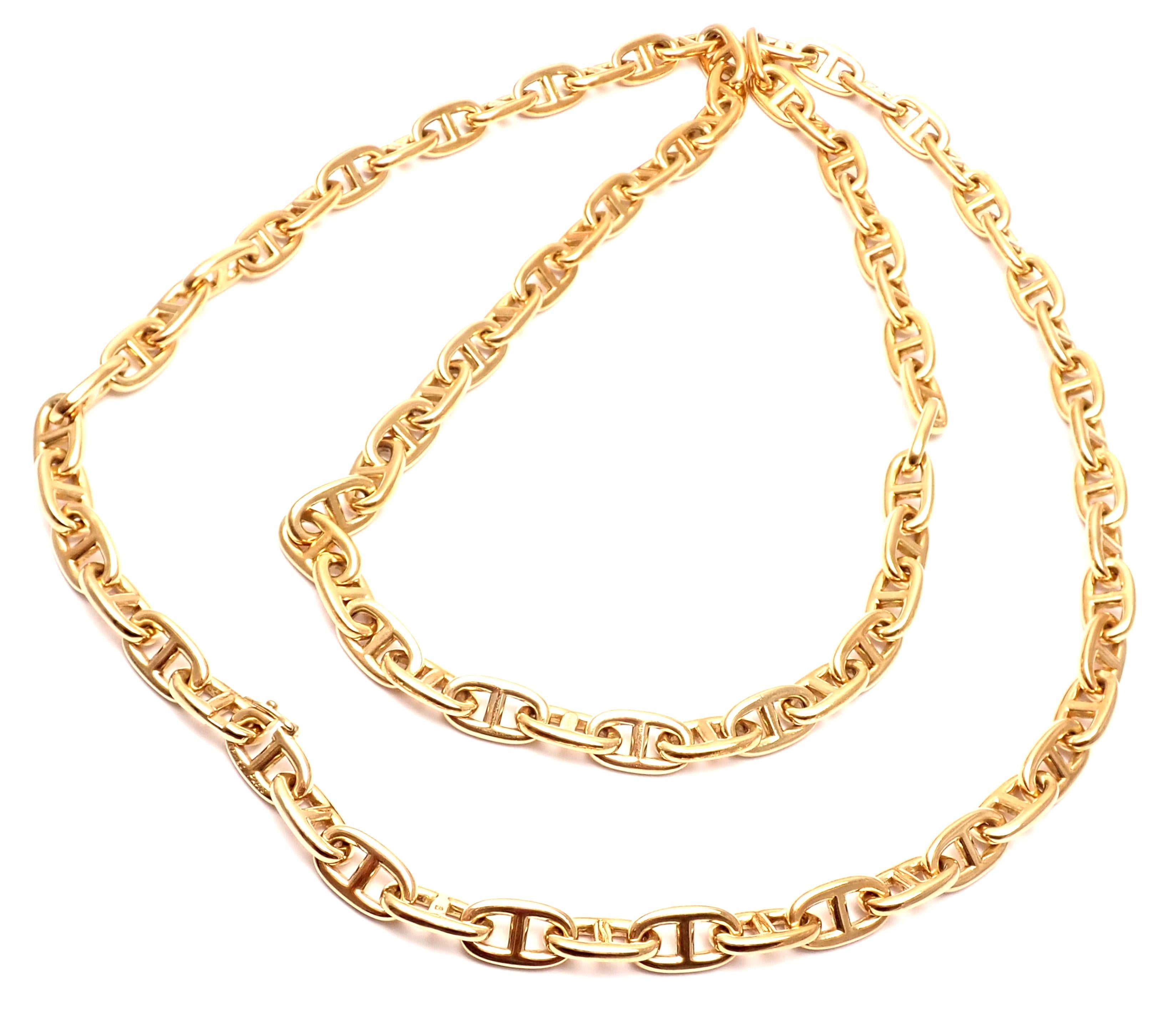 Elegant 18k Yellow GoldChaine d'Ancre Anchors Link Necklace by Hermes.
Details: 
Weight: 133.8 grams
Length: 32