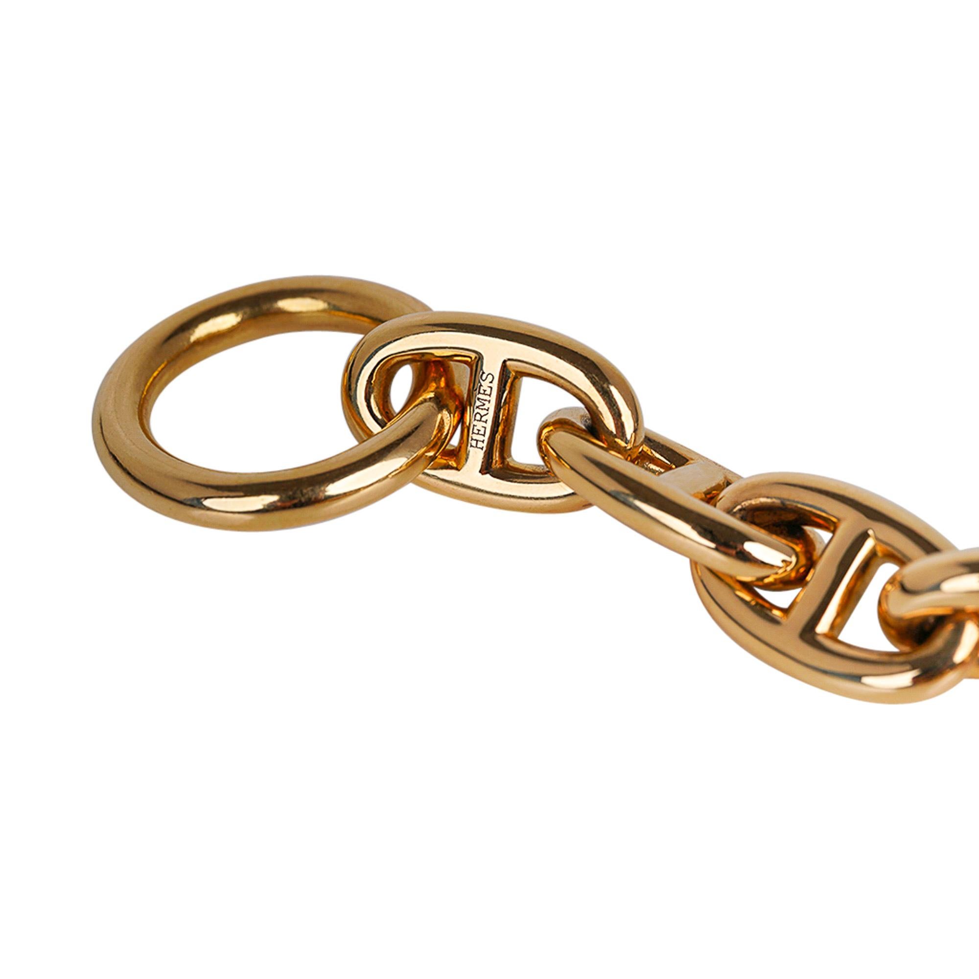 Hermes Chaine d'Ancre Bracelet Medium Model 18k Yellow Gold In New Condition For Sale In Miami, FL