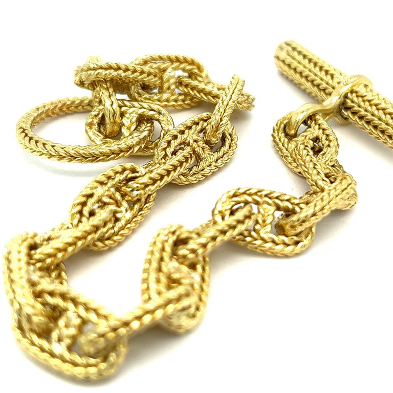 Hermés Chaine D'ancre Braided Gold Bracelet For Sale at 1stDibs