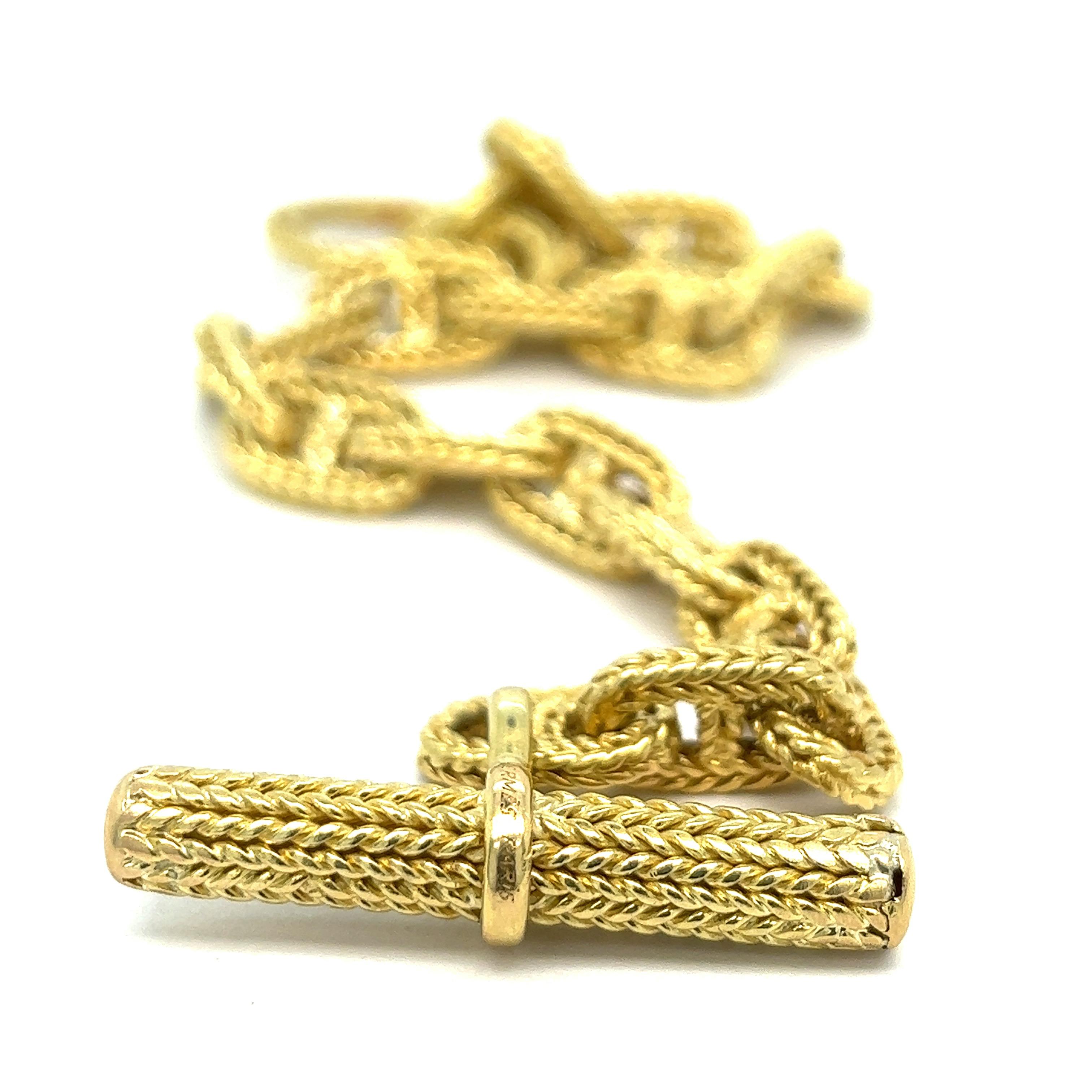 Hermés Chaine D'ancre Geflochtenes Goldarmband 2