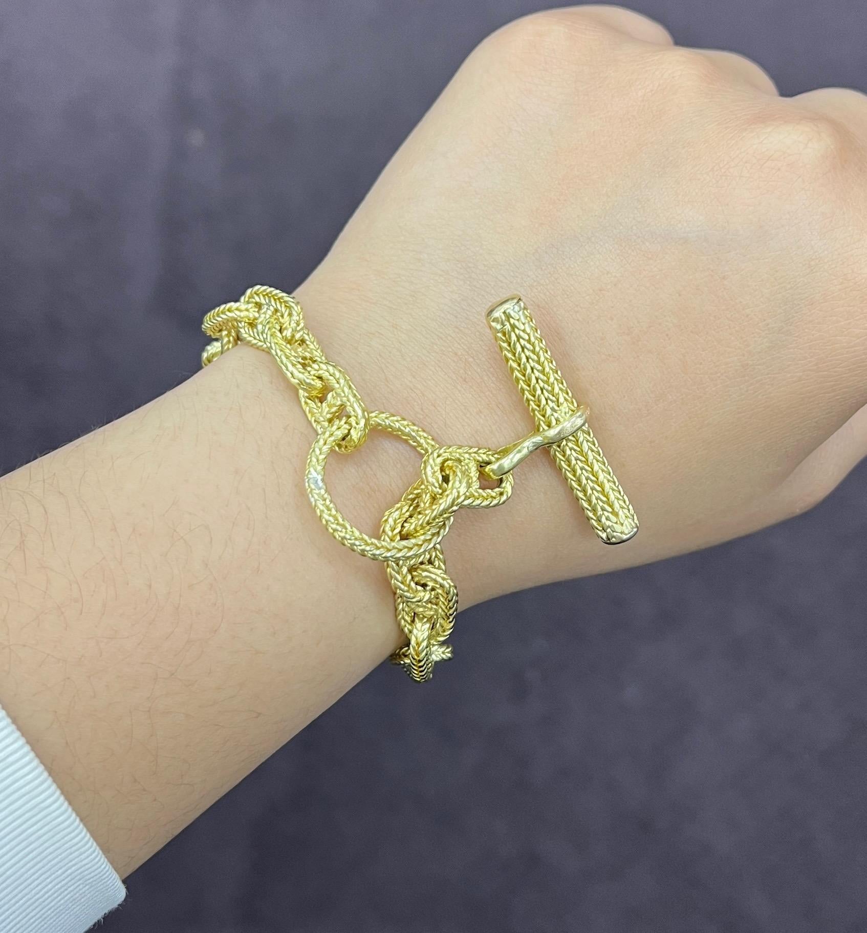 Hermés Chaine D'ancre Geflochtenes Goldarmband 3