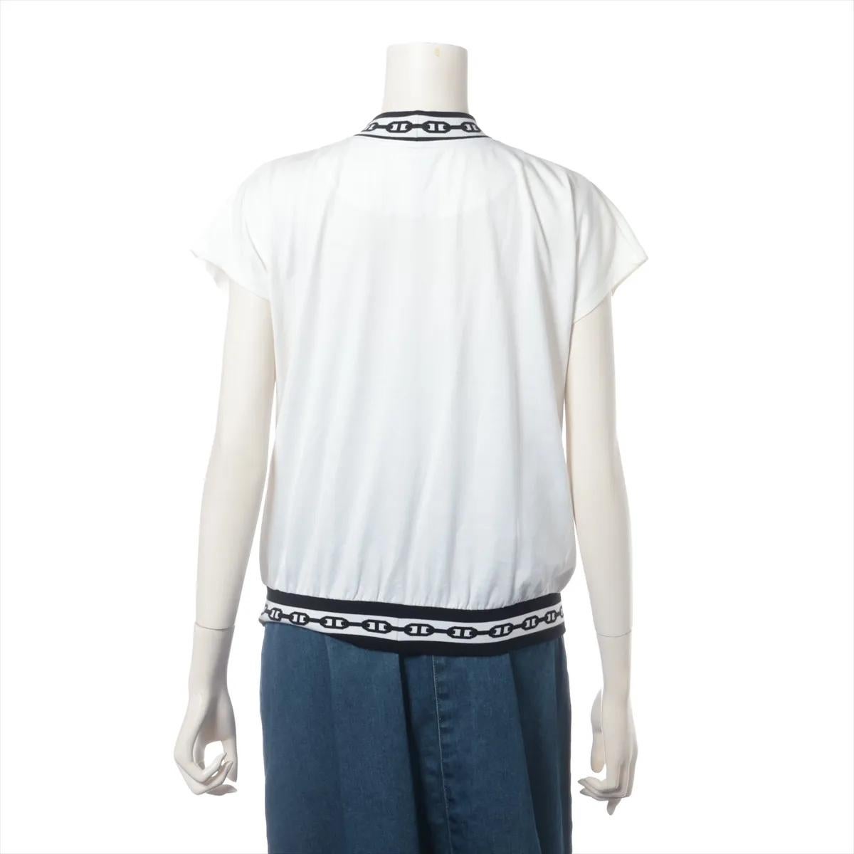 Gris Hermès Chaîne d'Ancre T-shirt en coton blanc en vente