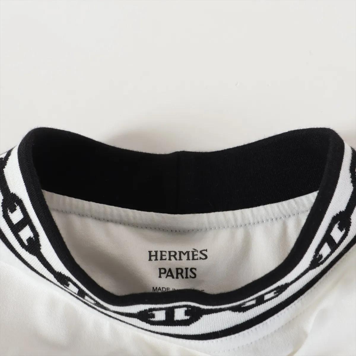 Hermès Chaîne d'Ancre T-shirt en coton blanc Bon état - En vente à Indianapolis, IN