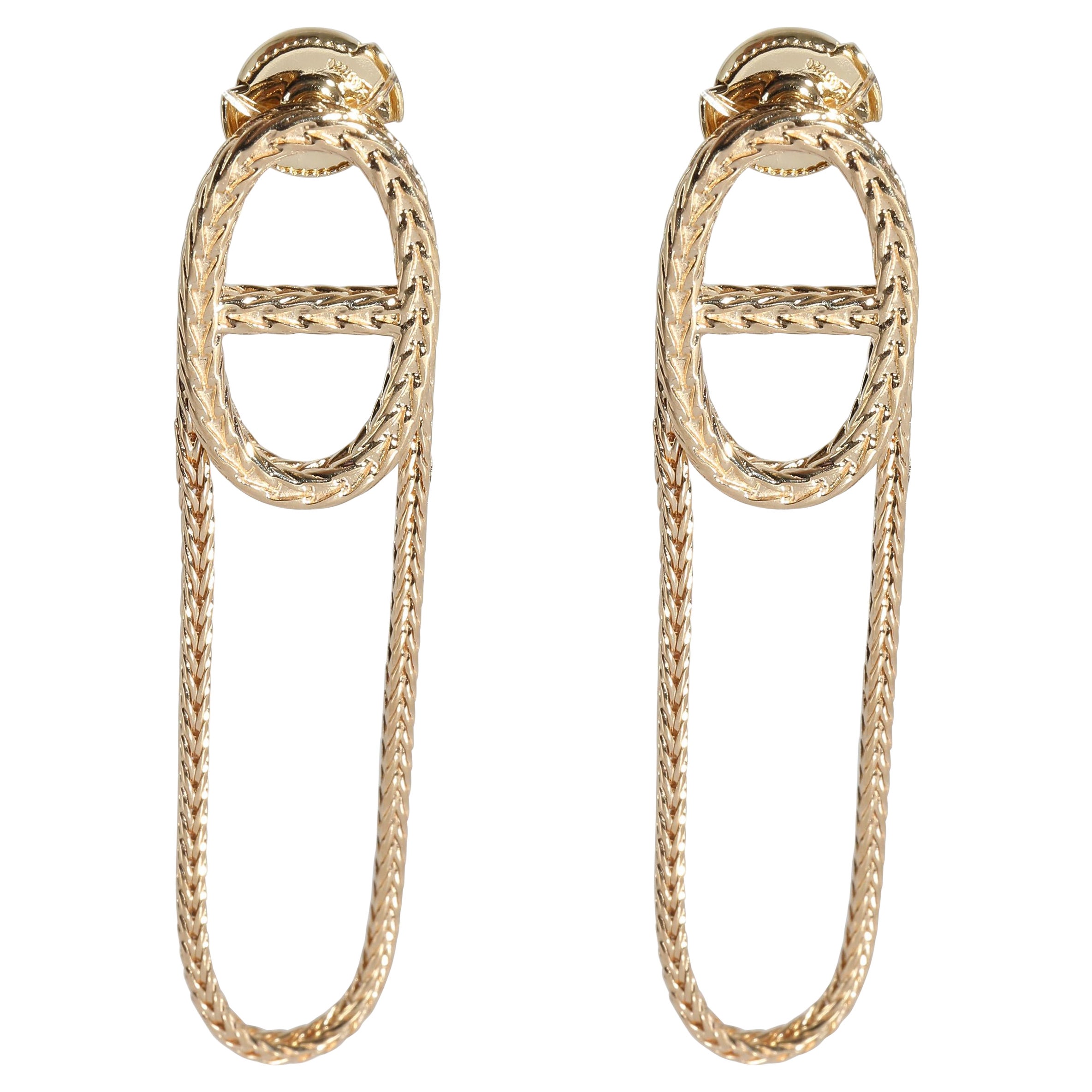Hermès Chaine d
ancre Danae Earrings in 18K Yellow Gold