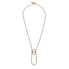 Hermes Chaine d'ancre Danae pendentif en or jaune 18k