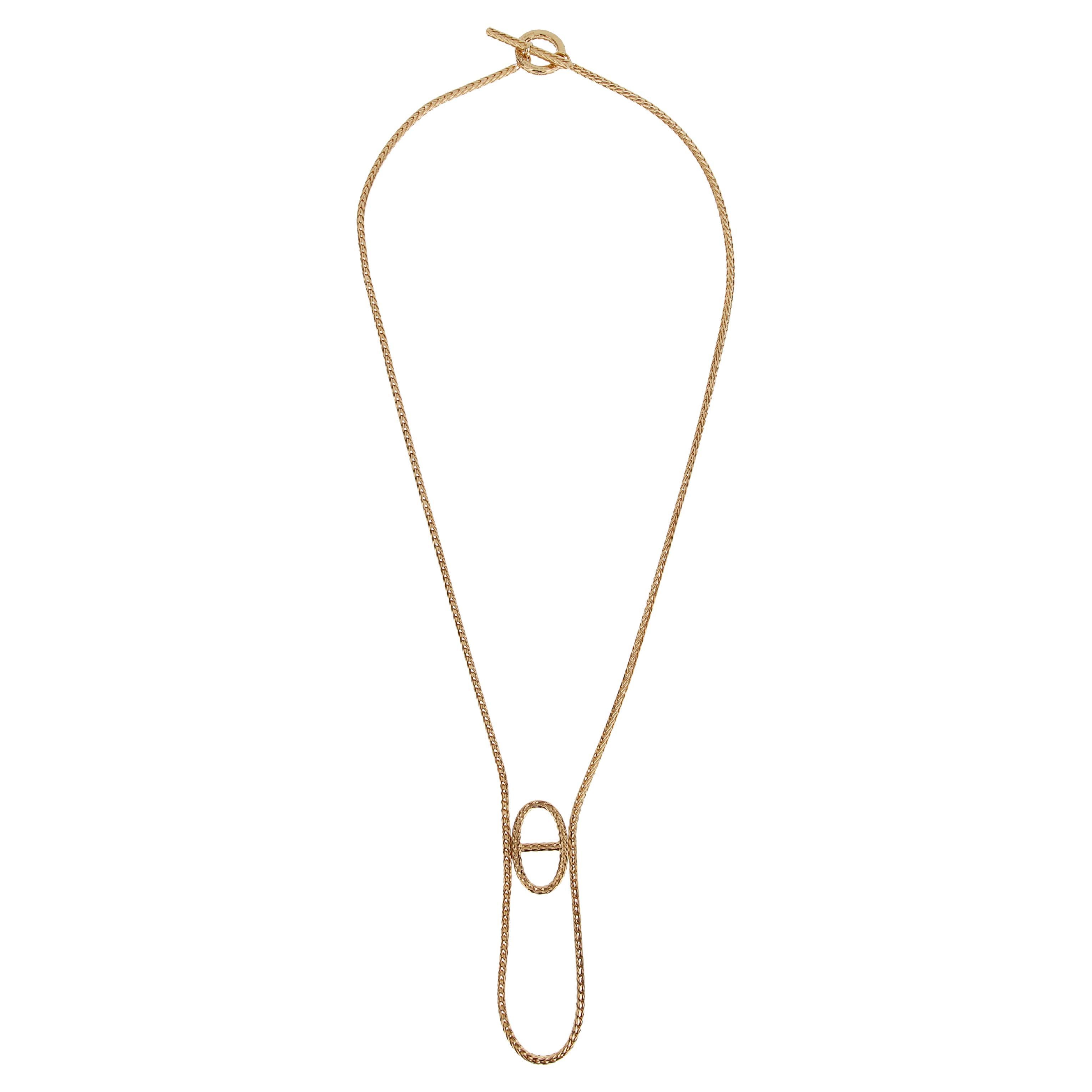 Hermes Chaine d'ancre Ciondolo Danae Collana in oro giallo 18k