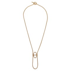 Hermes Chaine d'ancre Danae Pendant 18k Yellow Gold Necklace