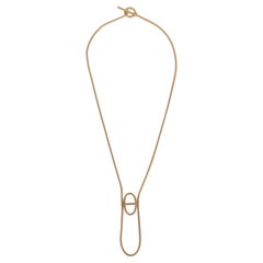 Hermes Chaine d'ancre Danae pendentif en or jaune 18k