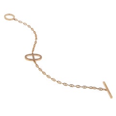 Hermes Chaine d'Ancre Diamant 18k Rose Gold Link-Armband