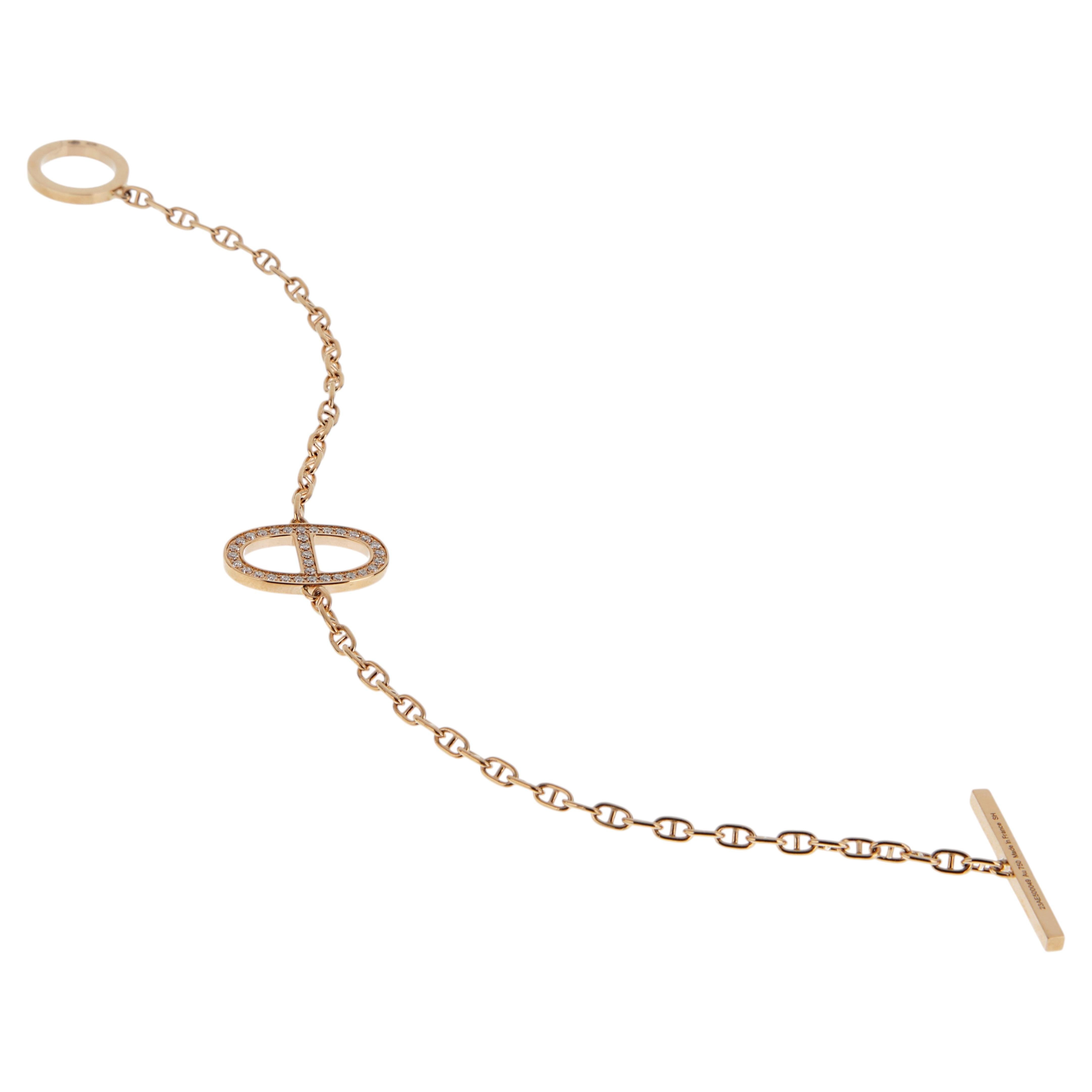 Hermès Gold Horseshoe Link Bracelet at 1stDibs | hermes horseshoe