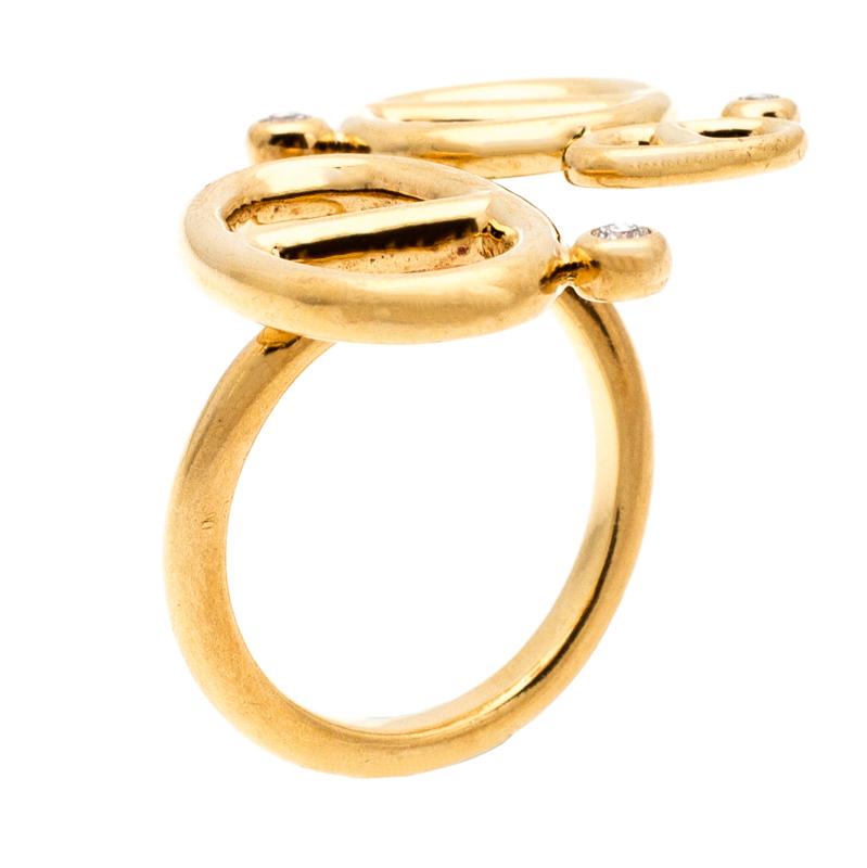 hermes chaine d'ancre ring diamond
