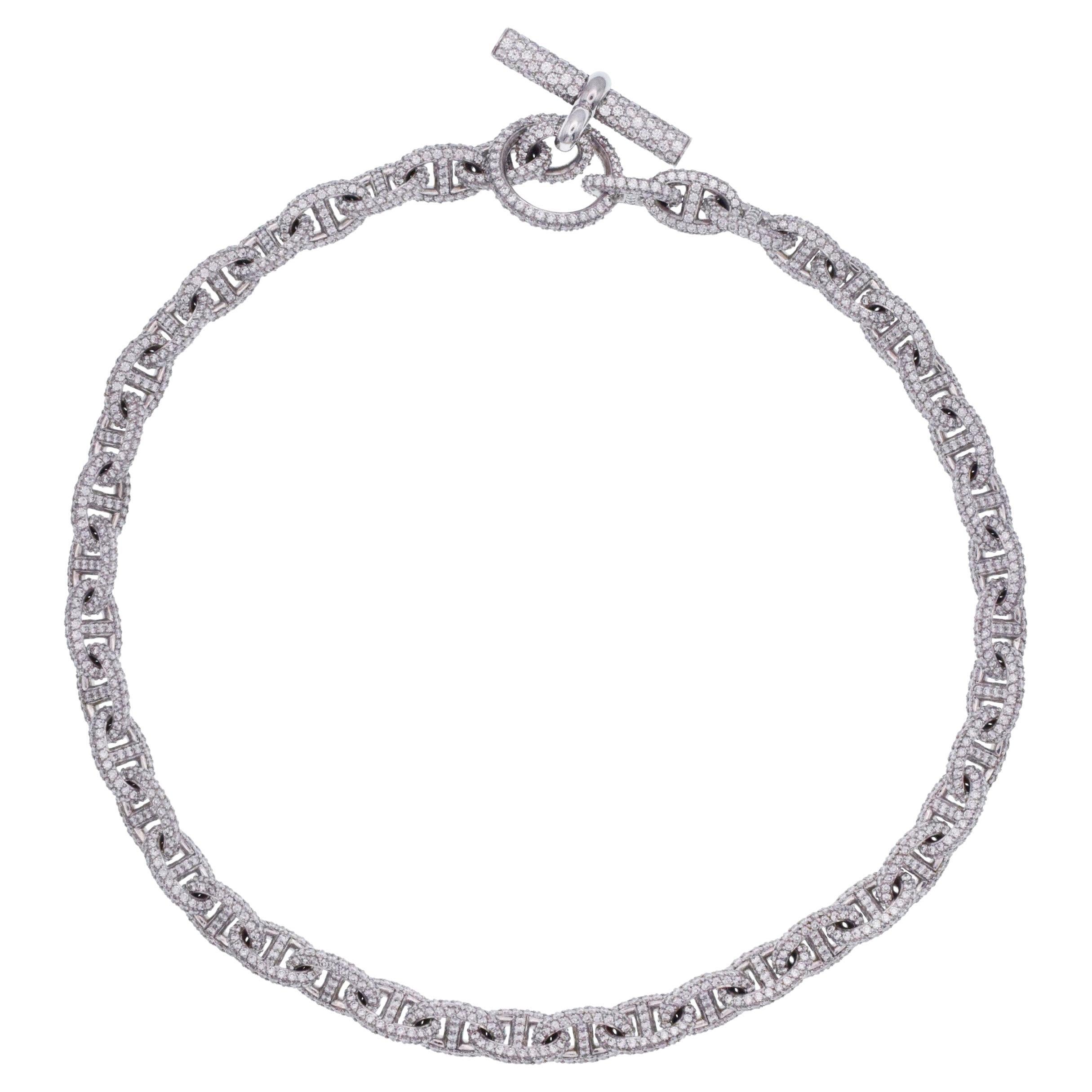 Hermes Chaine D’Ancre Diamond  Necklace