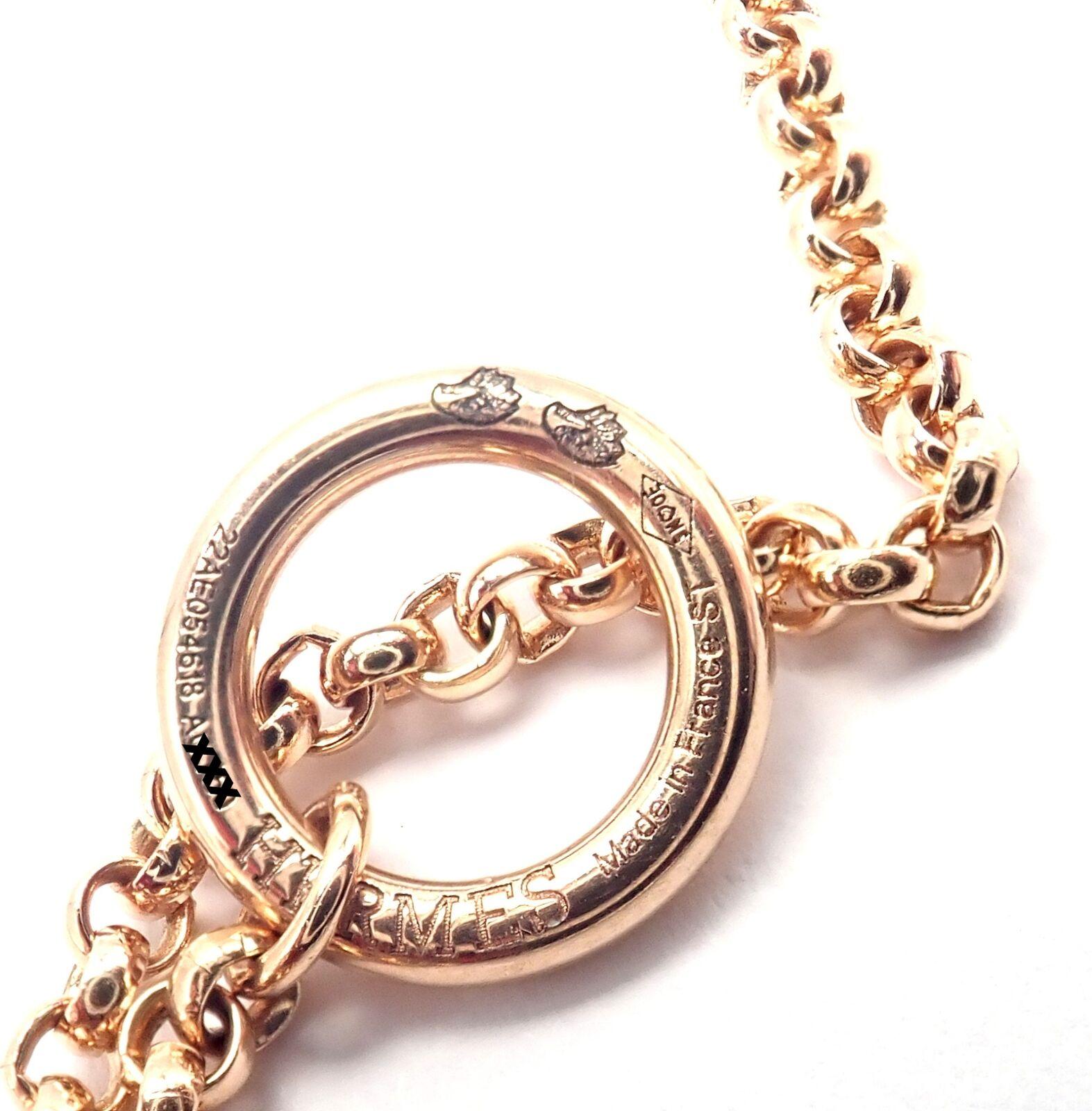 Collana Hermes Chaine D'ancre Divine Diamond in oro rosa in vendita 2