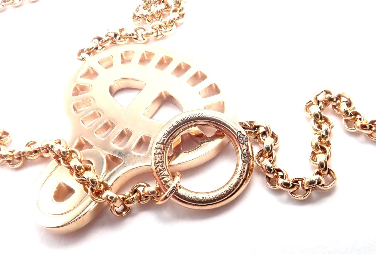 Collana Hermes Chaine D'ancre Divine Diamond in oro rosa in vendita 3