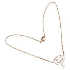 Hermes Chaine D'ancre Divine Diamond Rose Gold Necklace