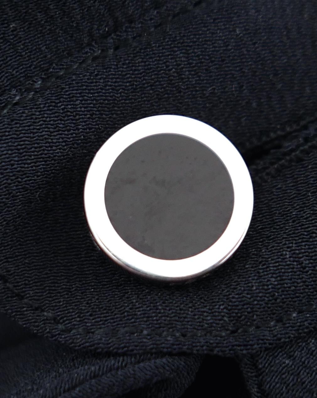 Camicia in seta ricamata Hermes Chaine d'Ancre Navy in vendita 3
