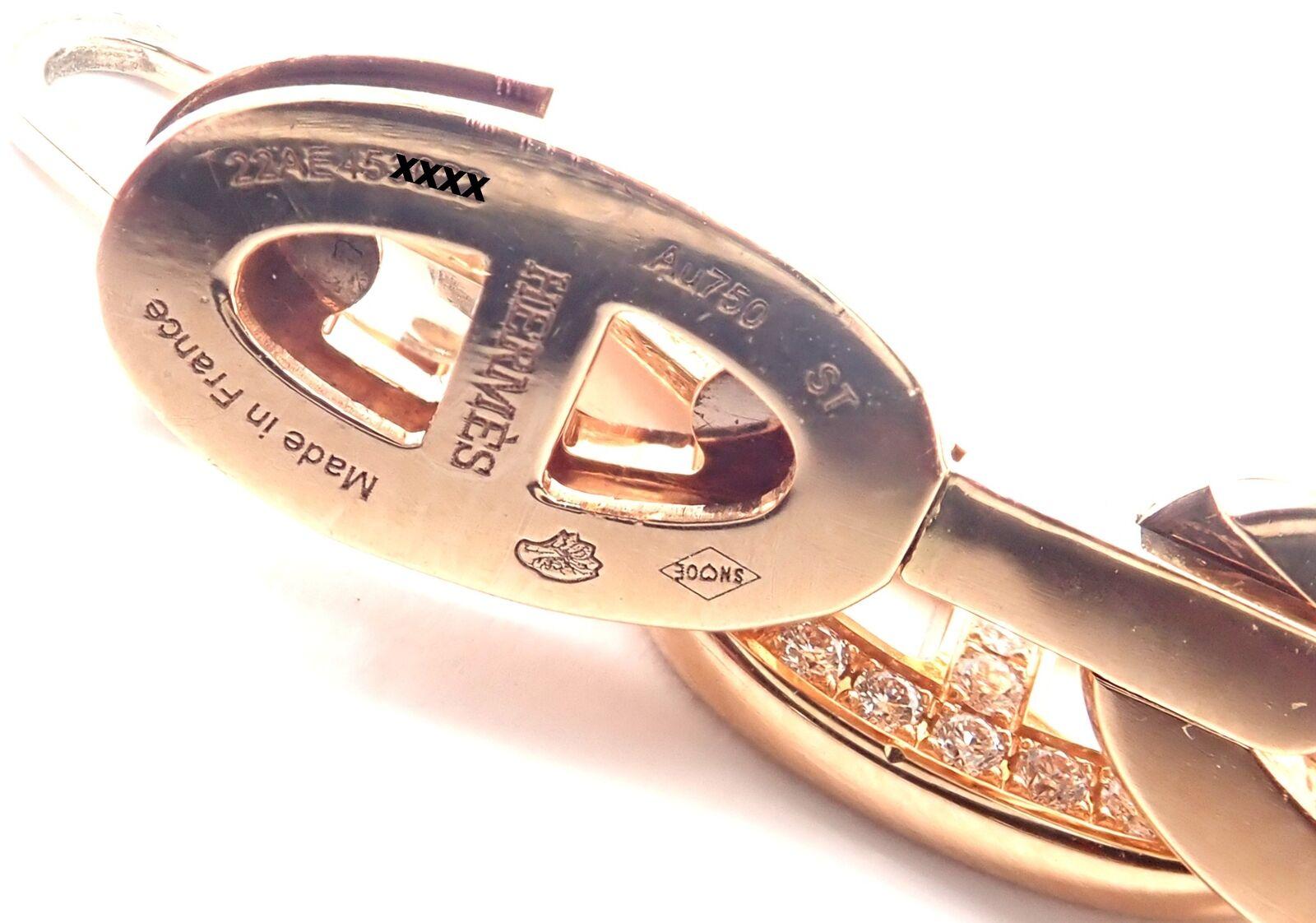 Hermes Chaine d'ancre Enchaine Collana con diamanti in oro rosa A Link in vendita 5