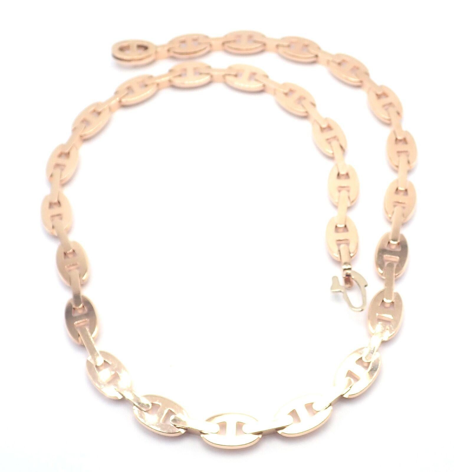 Hermes Chaine d'ancre Enchaine Collana con diamanti in oro rosa A Link in vendita 1