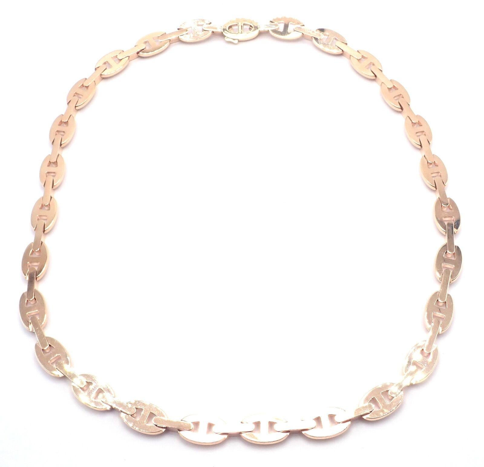 Hermes Chaine d'ancre Enchaine Collana con diamanti in oro rosa A Link in vendita 3