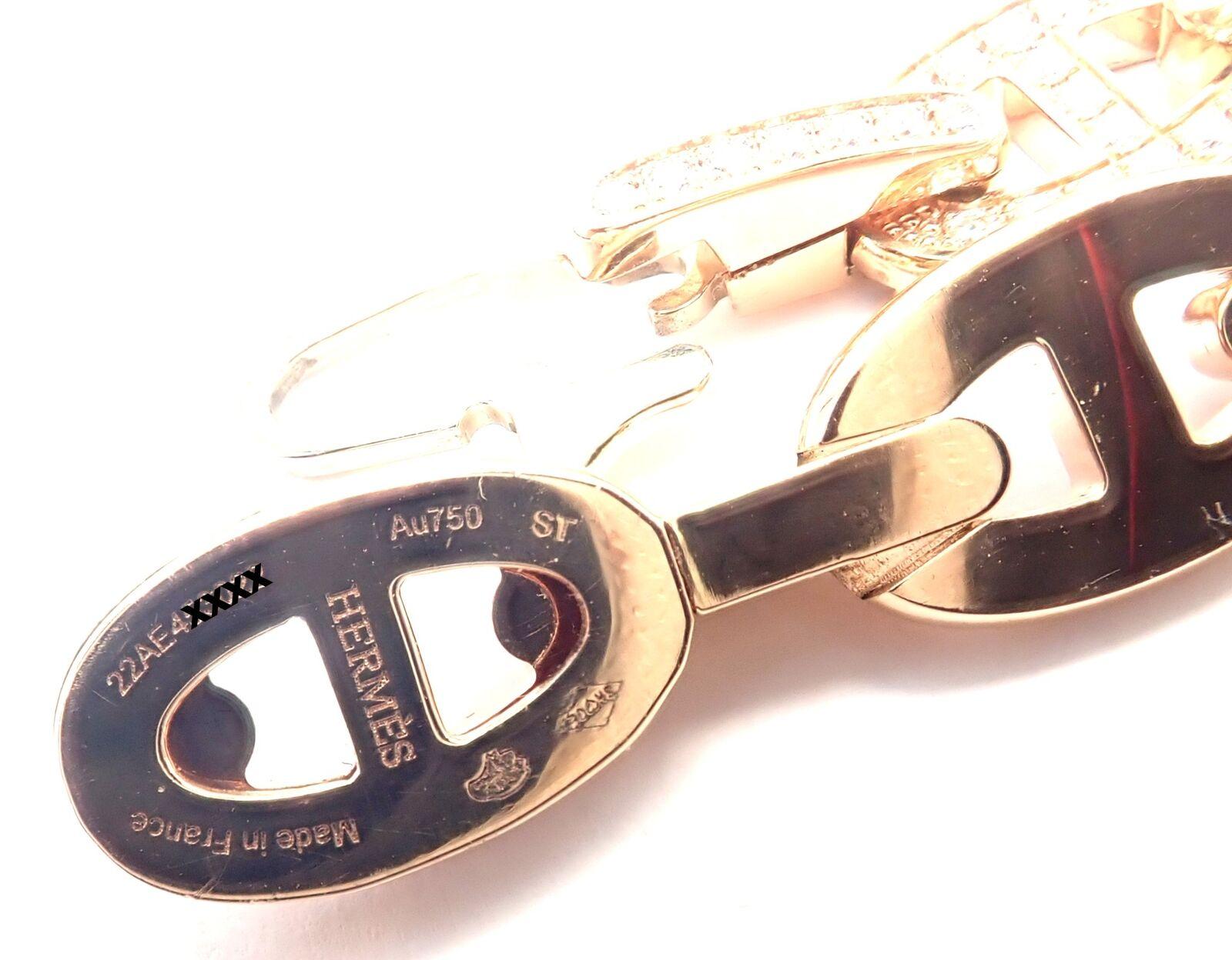 Hermes Chaine d'ancre Enchaine Collana con diamanti in oro rosa A Link in vendita 4