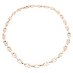 Hermes Chaine d'ancre Enchaine Collana con diamanti in oro rosa A Link