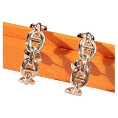 Hermès Chaine d’Ancre Enchaîné Pig‑Nose Crawl‑Style Earrings