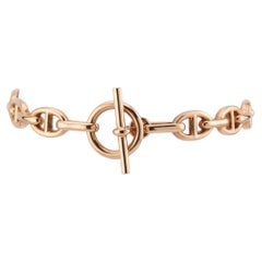 Hermès Chaine d'Ancre Enchainee 18K Rose Gold  Toggle Bracelet