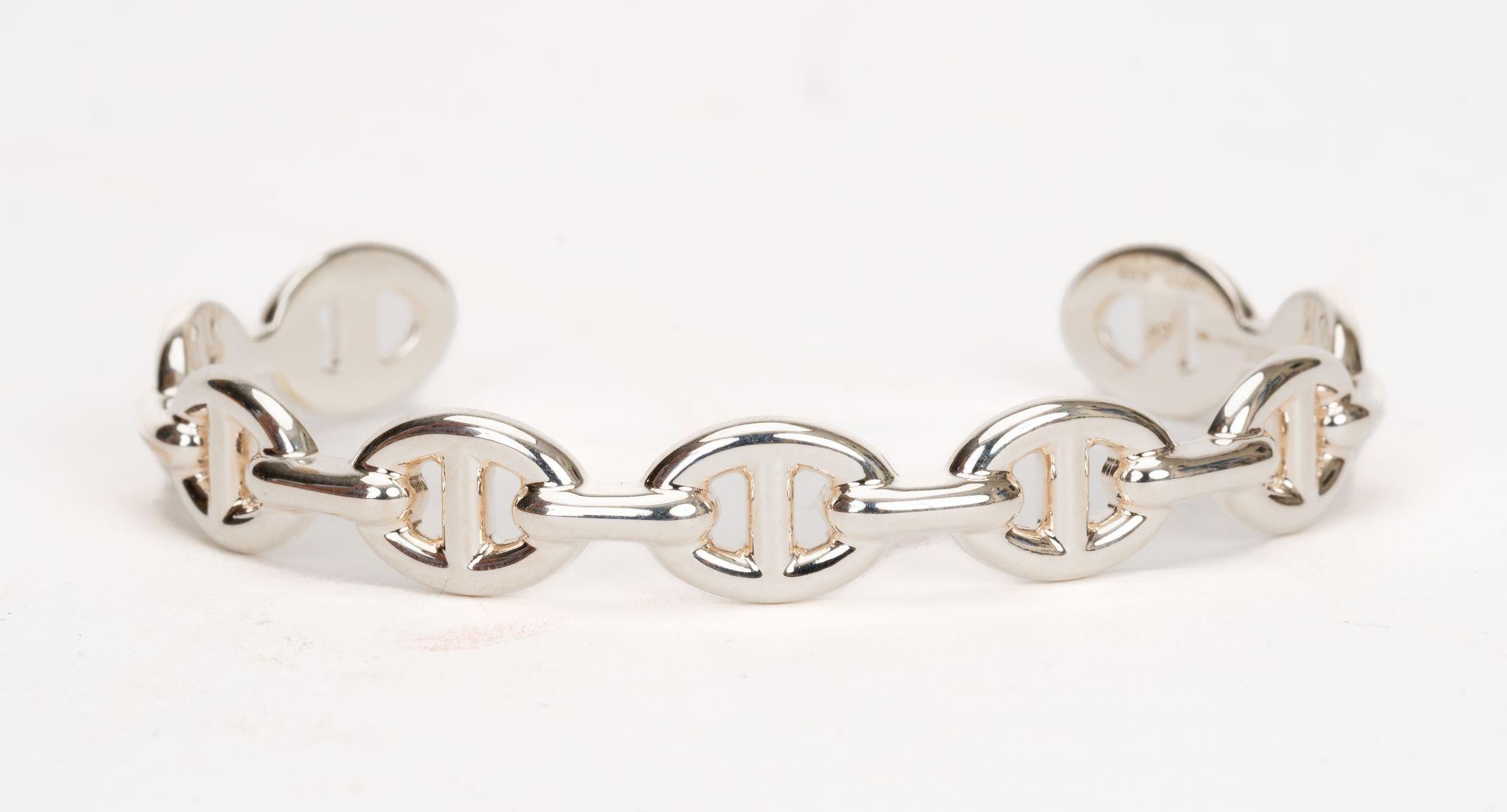 Nero Bracciale Chaine D'Ancre Enchainee di Hermes in vendita