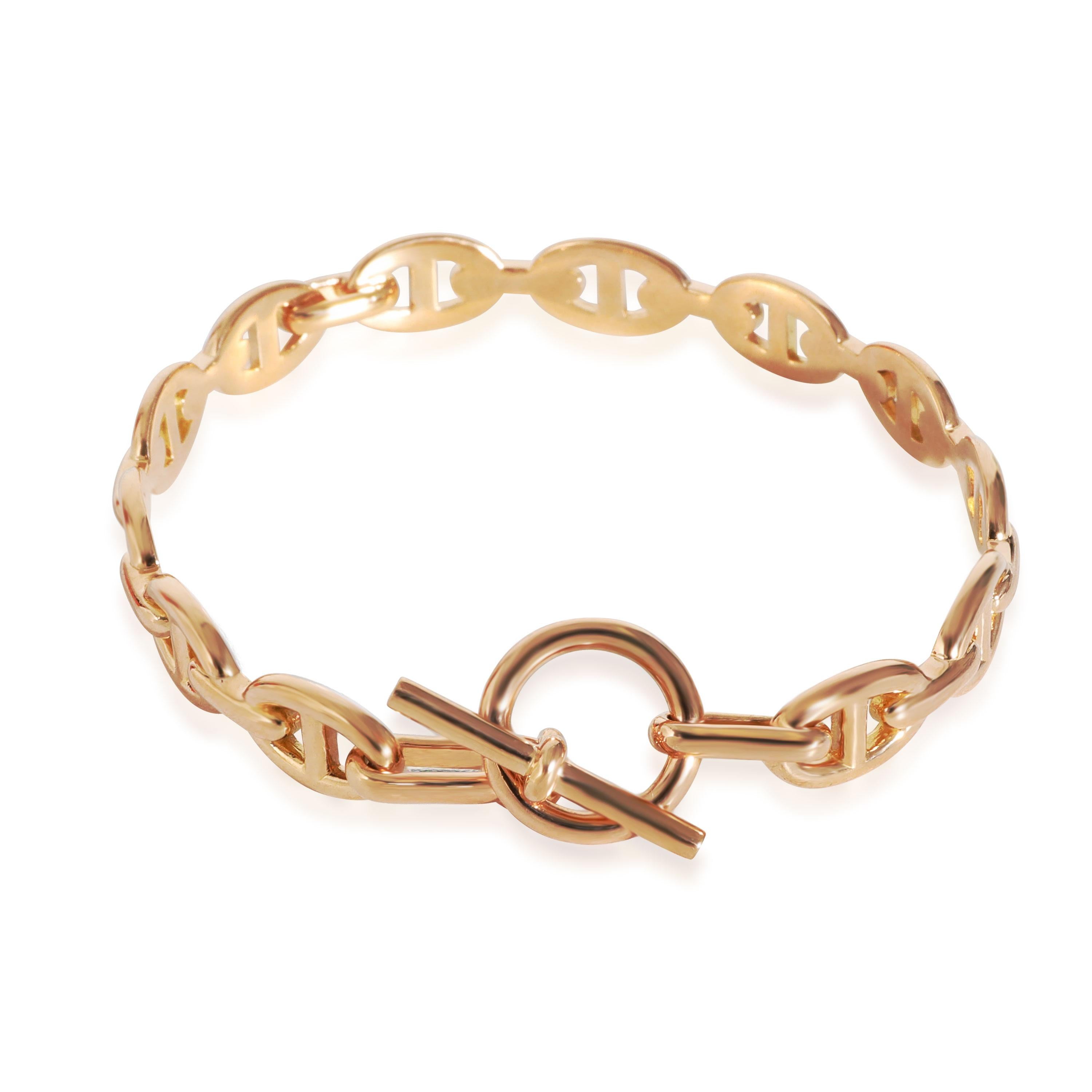 Hermès Chaîne d'Ancre Enchaînée Bracelet in 18k Rose Gold For Sale at ...