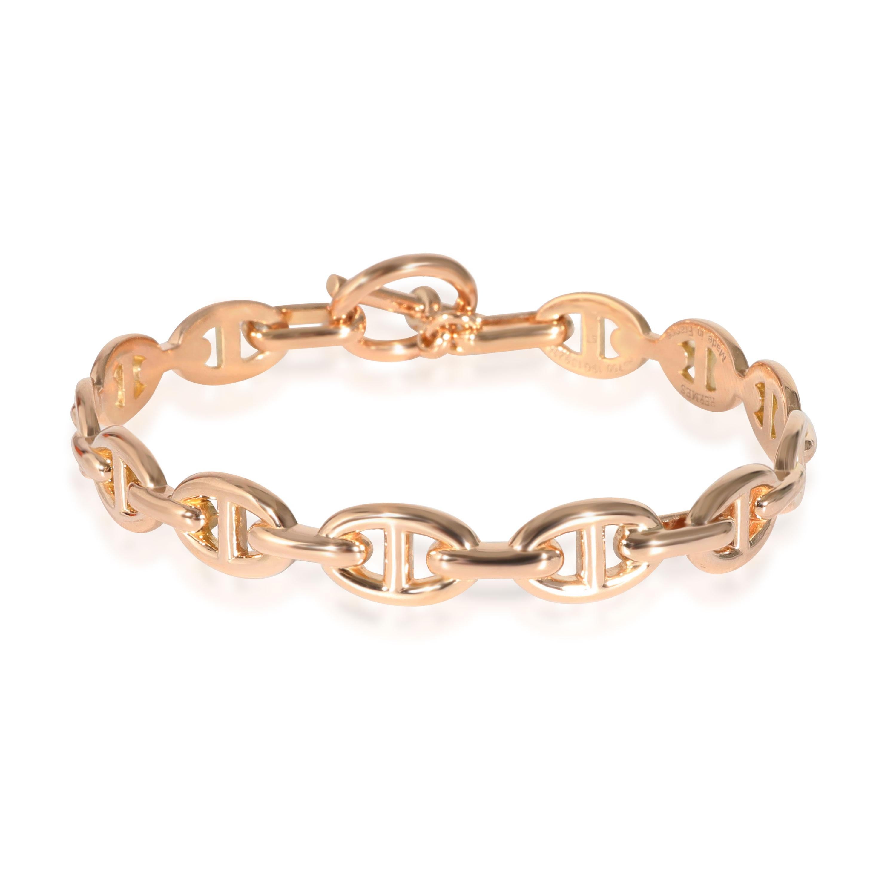 Hermès Chaîne d'Ancre Enchaînée Bracelet in 18k Rose Gold For Sale at ...